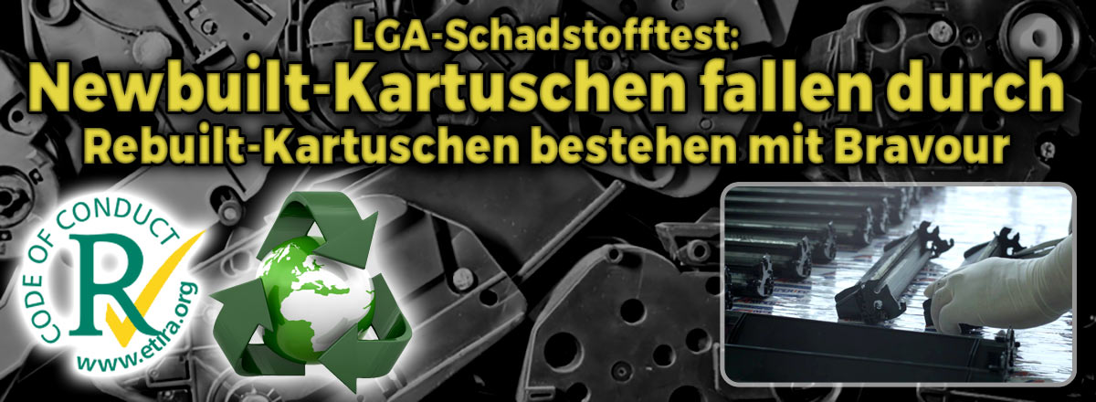 Newbuilt-Kartuschen fallen durch - Rebuilt-Kartuschen bestehen mit Bravour