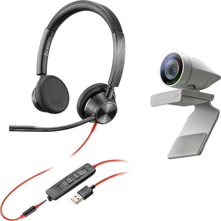Poly Studio P5 Kit mit Webcam & Blackwire 3325 Kopfhörer